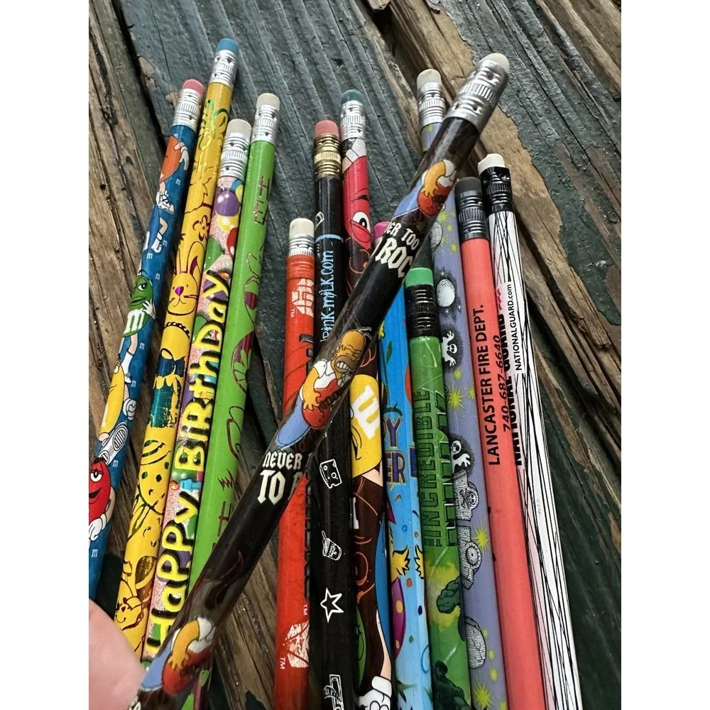 80s/90s Novelty Pencils DARE Got Milk Hersheys Topper Metallic Nostalgia Lot